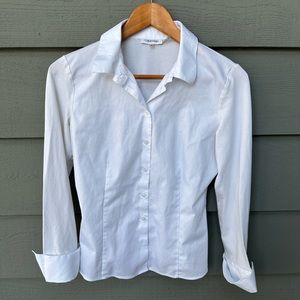 Calvin Klein French Cuff Button Down Blouse